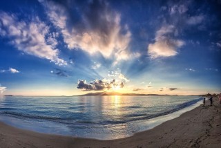 sunset in naxos