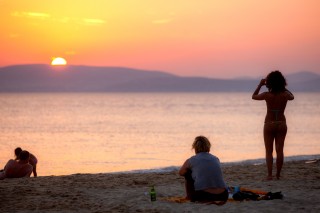 sunset naxos